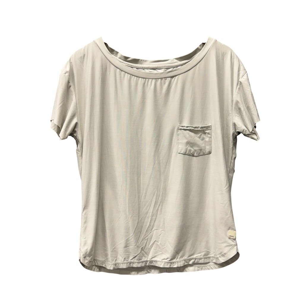 Vuori T Shirt Womens Medium Lux Performance Pocket Tee Gray Activewear Pullover